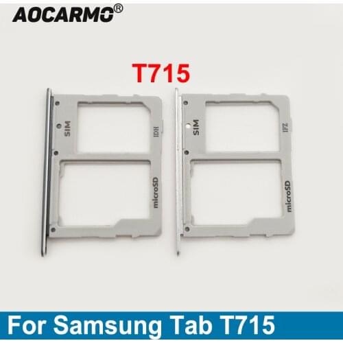 Aocarmo MicroSD Holder Nano Sim Card Tray Slot Replacement Parts For Samsung GALAXY Tab S2 SM-T715 T715C 4G