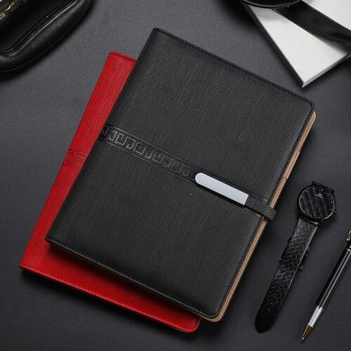 Loose-leaf notebook, creative business A5 event meeting record book, leather PU notebook