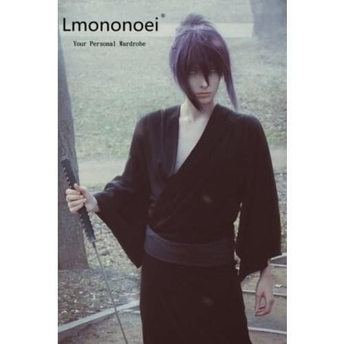 Lmononoei Noragami Yato Black Kimono Yukata Cosplay Costume