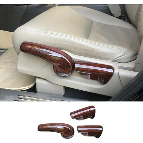 For HONDA CR-V CRV 2012-2016 Red Wood Grain Seat Adjustment Button Cover Trim 3PCS