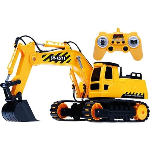 RC Excavator Toys 1:26 High Simulation Crawler 2.4G Remote Control Engineering Excavator Construction Vehicle Toys For Kid Boy