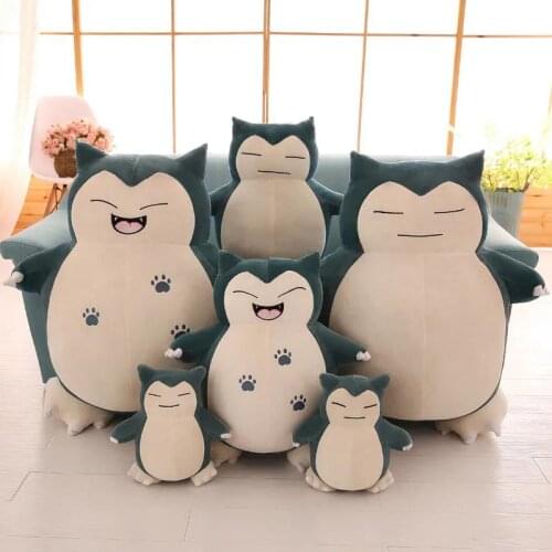 30-80cm Pokemon Anime Kawaii Stuffed Toys Snorlax Super Huge Soft Plush Doll Cute Bear Big Size Pillow Room Decor Children Gift