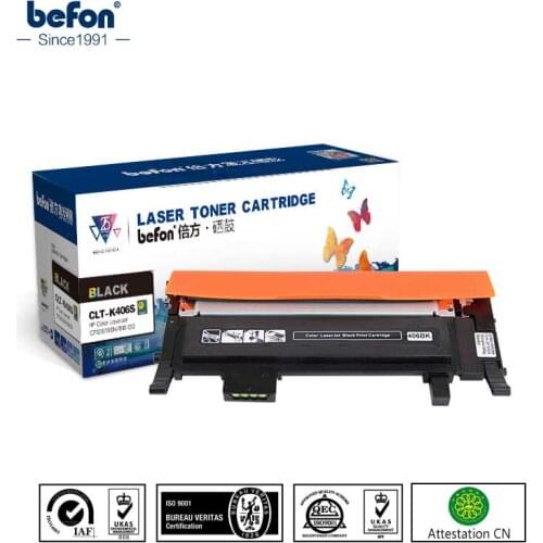 Befon Compatible 406 406s Toner Cartridge Replacement for Samsung CLT-K406S K406S K406 for CLP-360 365 366 CLX-3305 3305W 3306FN