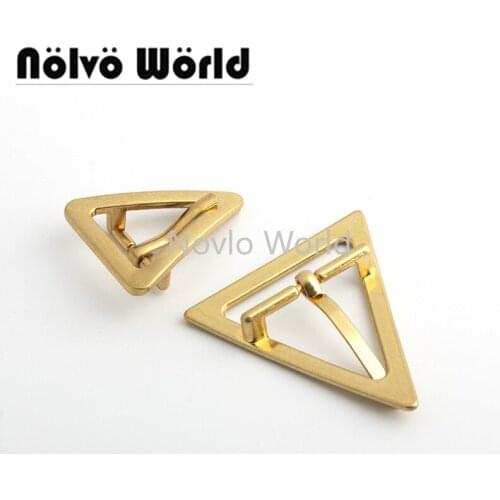 Nolvo World 10-50 pieces 22mm 33mm satin gold color belt accessories metal buckles hardware belt pin buckle