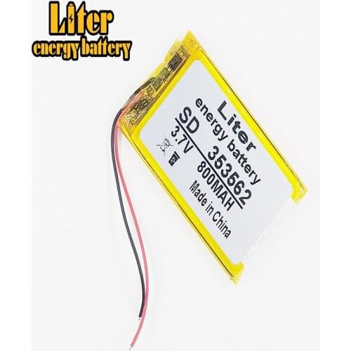 Li-po 3.7V 800mAh 353562 Lithium Polymer li-po li ion Rechargeable Battery cells For Mp3 MP4 MP5 GPS