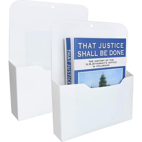 2 Pack Magnetic File Holder - Paper Holder, Pocket Organizer,Hanging Wall File Organizer Office Supplies Storage, Magazine Mail
