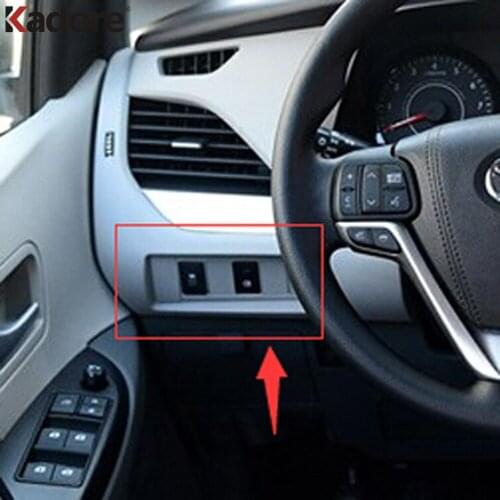 For Toyota Sienna 2010 2011 2012 2013 2014 2015 2016 ABS Matte Headlight Switch Controller Button Cover Inner Accessories