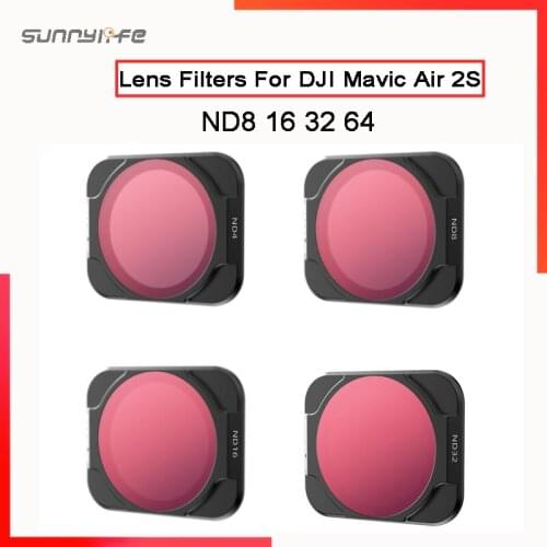Sunnylife For DJI Mavic Air 2S ND4 8 16 32 Set ND4 8 16 32 ND 8 ND16 ND 32 Lens Filters Set Professional Filter Kit Air2S
