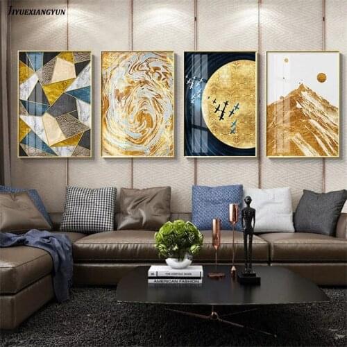 Wall Art Geometric marble Prints and Posters for Living Room Nordic Canvas Painting Modern Abstract Scenery Poster Home Decor