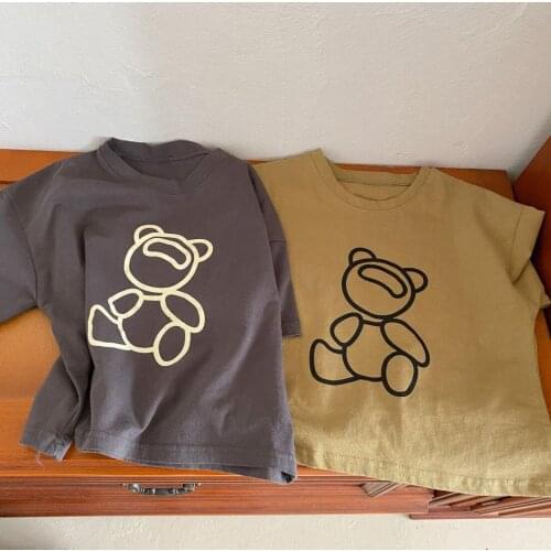 2021 new arrival girls boys summer short sleeve casual cotton kids t-shirt