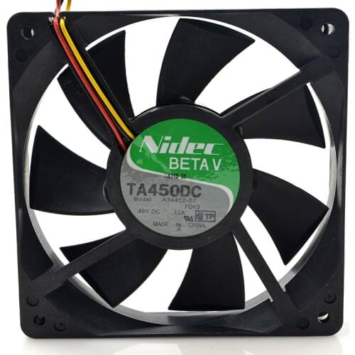 Original Nidec 12025 12cm 120mm A34452-57 DC 48V 0.12A two ball bearing Radiator cooling fan