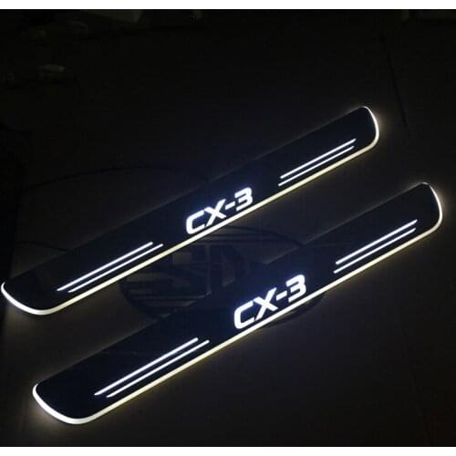 Welcome Pedal Lights For Mazda CX-3 CX3 2015 2016 2017 2018 Pedal car Door Sill Pathway Lamps led thresholds scuff plates auto