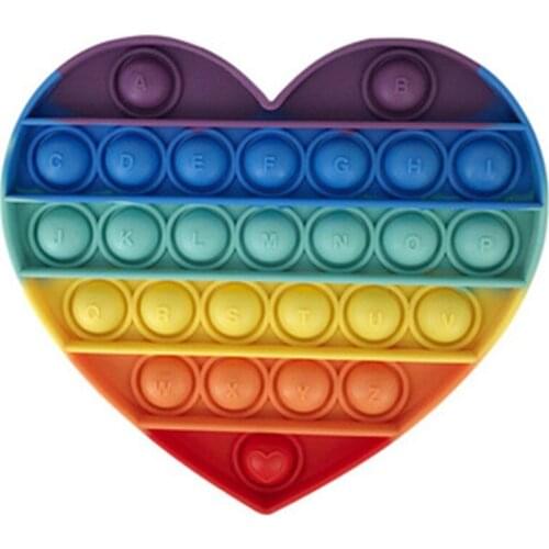 Rainbow Push Bubble Sensory Autism Relief Stress Child Adult Fidget Toy Push It Bubble Antistress Adult Children Kid Sensory Toy