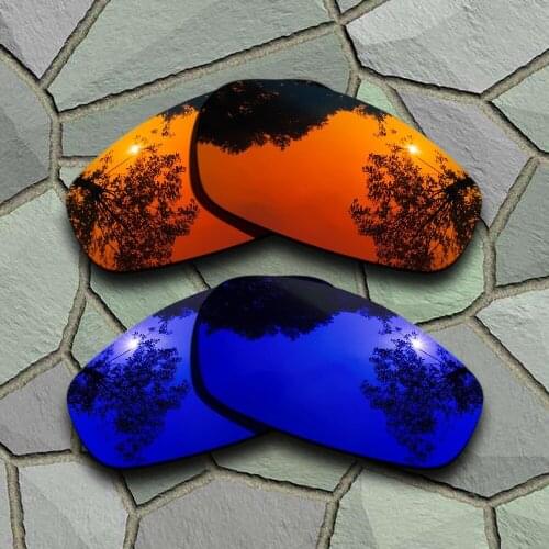 Red Orange&Violet Blue Sunglasses Polarized Replacement Lenses for Oakley Split Jacket