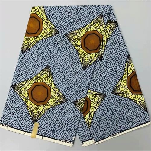 High Quality African Java Wax Fabric 100%cotton Embroidery Africa Wax Fabrics 6 Yards Ankara Nigerian Cotton wax Lace F 1-55