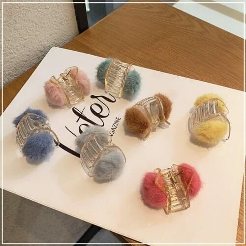 Ruoshui Woman Girls Pompom Hair Claws Triangle Hairpins Hair Accessories Hairclips Hair Accessories Headwear Barrettes