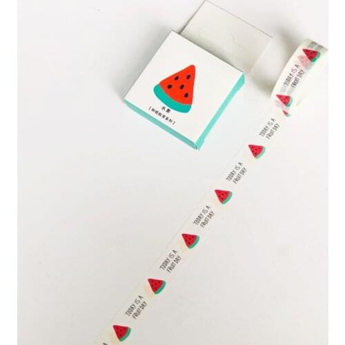 1.5CM *7M Fruit Watermelon Paper Washi Masking Tape Decorative Stick Label Diary Album Decoration