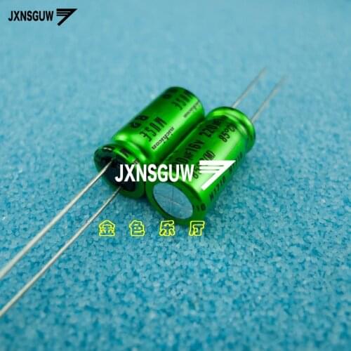 10PCS UES1C221MPM NICHICON MUSE BP 16V220UF 10X20MM Green Non Polar Audio 220uF 16V Electrolytic Capacitor ES 220uF/16V