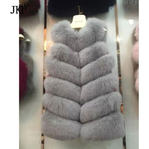 100% Real Fox Fur Vest Top Quality Natural Fox Furs Russian Women Winter Best Gift Fox Fur Vest Coat