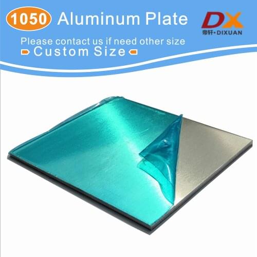 1050 Pure Aluminum Plates Customizable Size 0.5mm 1mm 2mm Laser Cutting Heat Sinks Signs Stamping Parts Electrical Application
