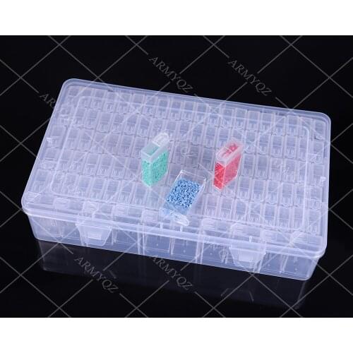 110 Bottles Box Transparent Container Case Diamond Painting Accessories Diamond Embroidery Beads Storage Box Organizer Tools