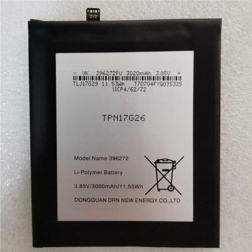 3.85V 3000mAh 396272 For BQ BQS 5504 Strike Selfie Max WIKO View Prime/Upulse Lite/WIKO U Pulse Battery