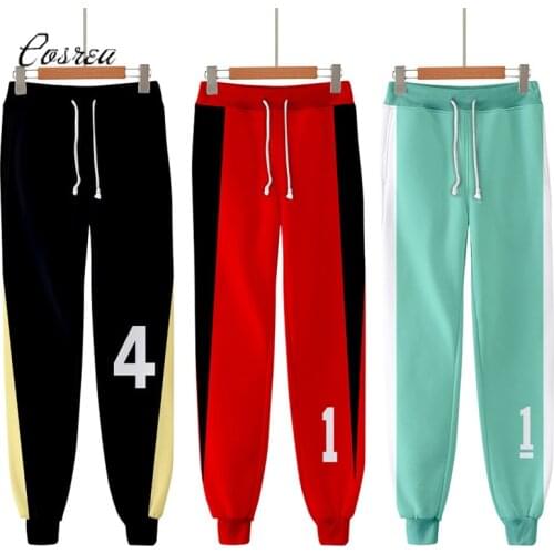 Anime Haikyuu Cosplay Costumes Kuroo Sugawara Tooru Jogger Pants Trousers High School Academy Hoodie Sweatshirt Suits SweatPants