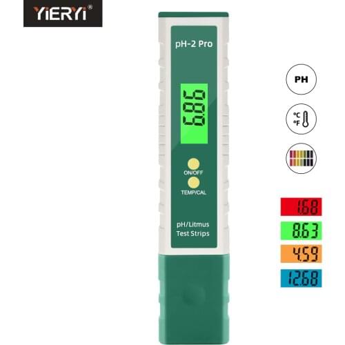 Yieryi Digital pH meter Lcd display Litmus Tester -2.00-16.00 pH for Water Food Aquarium Pool