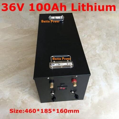36v 100Ah Li-ion Lithium Ion Battery 3.7v for Power Boat Motor Solar Wind Energy UPS Solar Panel RV Room Car + 42v 10A Charger