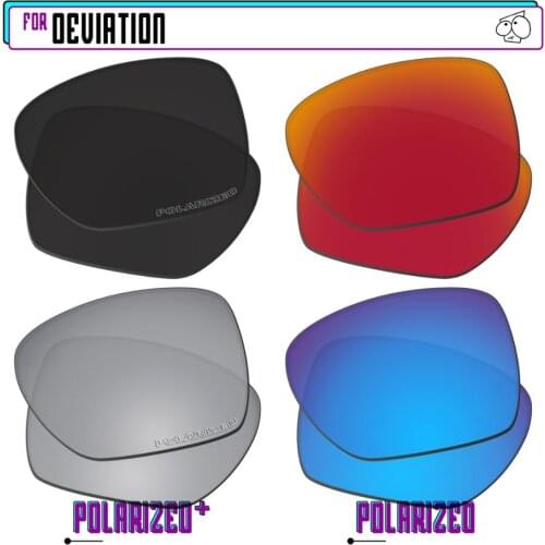 EZReplace Polarized Replacement Lenses for - Oakley Deviation Sunglasses - BkSrP Plus-RedBlueP