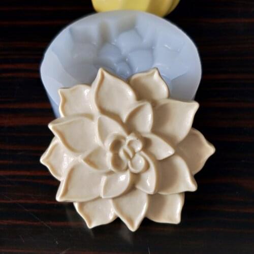 HC0171 PRZY Silicone Mold Succulents Soap Molds Silicone Fondant Mould Gypsum Chocolate Candle Mold Clay Resin Fleshy Flower
