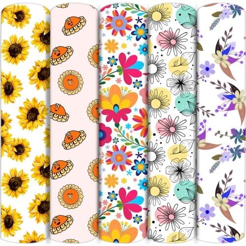 Floral Stripe Print Polyester Cotton/4wayStretch Fabric Patchwork Sewing Kid Home Textile Cloth Quilting Dress Curtain,c17205