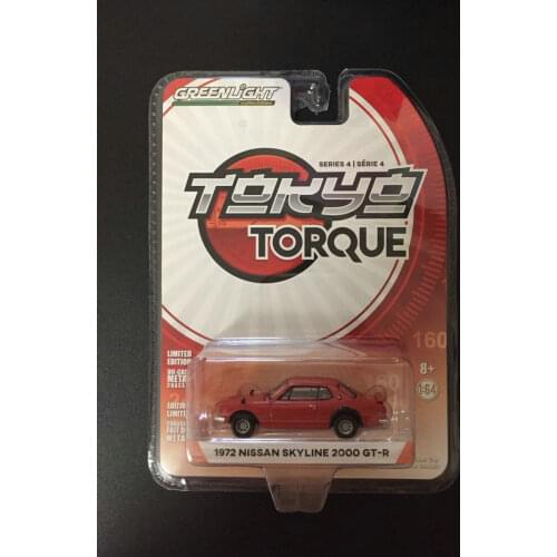 Greenlight 1/64 1972 Nissan Skyline 2000 GT-R Car Tokyo Series collection version of the car model toy gift