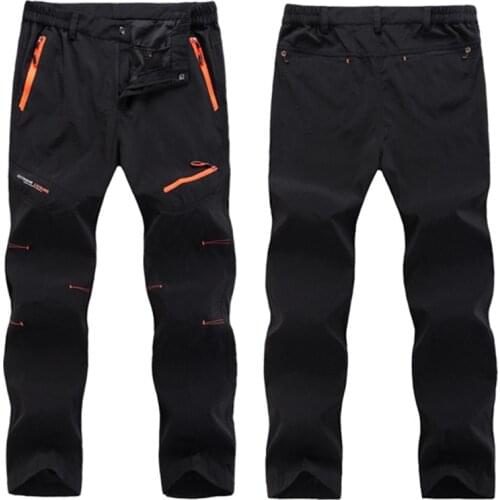 Summer Ski Hiking Pants Men Trekking Softshell Waterproof Pantalon Outdoor Quick Dry Fit Camping Breathable Slim Zipper Trousers