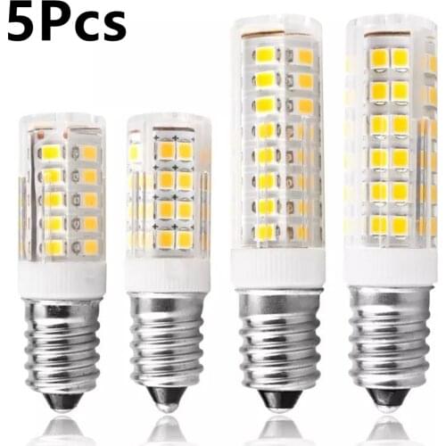 5pcs/lot E14 LED Bulb Lamp 3W 4W 5W 7W 220V-240V Mini Corn Bulb Light 2835SMD 360 Beam Angle Replace Halogen Chandelier Lights