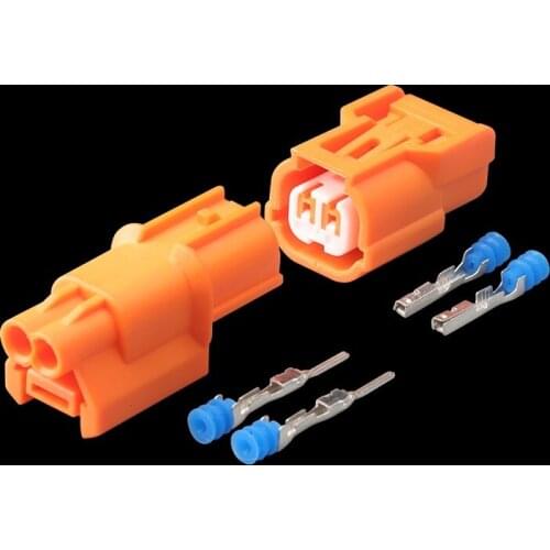 100sets Kit 2 Way Male Female Orange Waterproof Connector Pressure Sensor Turn Signal Plug With Terminals 6188-0590 6189-0891