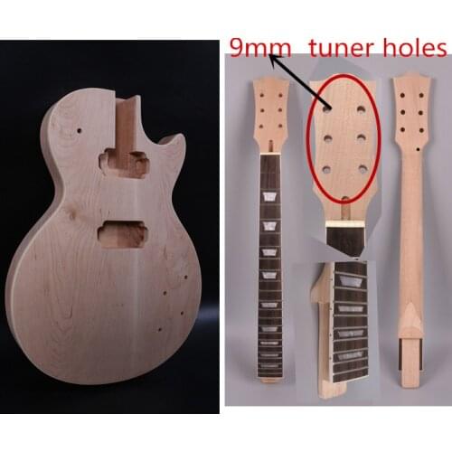 Unfinished Electric Guitar Body Mahogany GUITAR NECK Made Maple Top High Quality