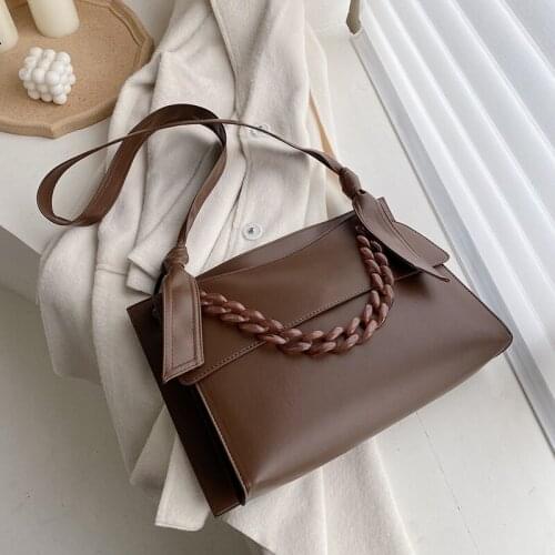 2021 New High Capacity Shoulder Messenger Bags European Fashion Large Chain Tote Quality PU Leather Womens Designer Handbag