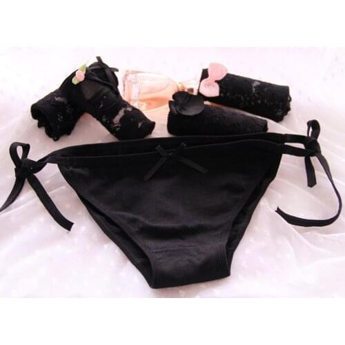 New Arrived Girl Panties Underwear Lace Briefs Cotton Lingerie Soft Comfortable Bowknot Cartoon Panty Wholesale 1112-4