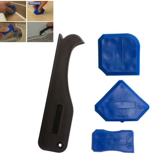 Professional Silicone Sealant Grout Spreader Profile Applicator Tile Tool; SET OF 4; Caulk Finish Tool kit; Remover, Scraper