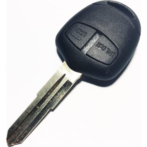 2 Button Car Blank Key Remote Fob Case with Groove on Left of Blade For MITSUBISHI Lancer Evolution Grandis Outlander Key Shell