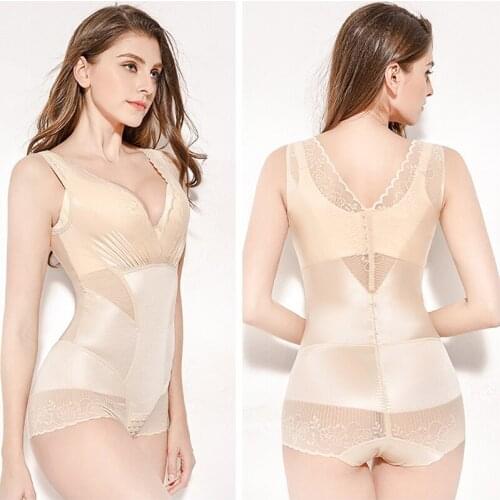 Womens Lace Body Shaper Bodysuit Shapewear Waist Trainer Tummy Control Slimming Full Shapewear Energy Stone Shapers