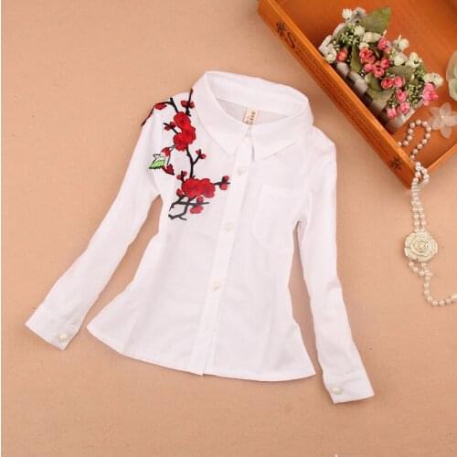 2019 Autumn kids shirts for girls clothes children clothing cute flowers child shirt school girls blouse kids clothes blusas