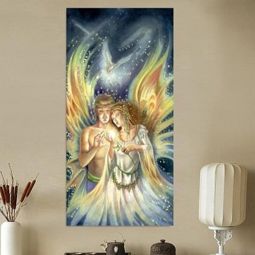 Fantasy art Elves and Fairy 5d diy diamond painting full square round diamond embroidery Faeries for 2020 Christmas giftsZP-556