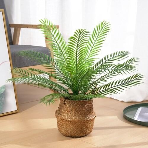 60CM Fern Grass Plantas Artificiales Leave Bonsai Tree Fake Plants Room Bedroom Garden Aesthetic Mariage Table Floor Home Decor