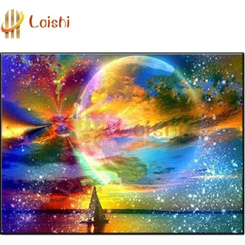 DIY Diamond Painting Colorful galaxy landscape diamond Embroidery 5d mosaic full Diamond needlework cross stitch room decor