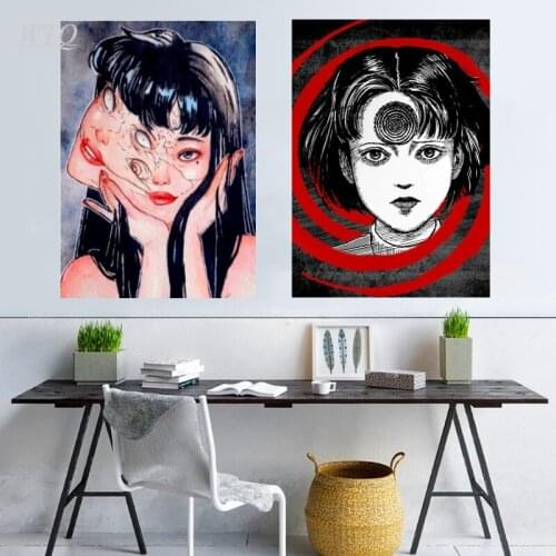 WTQ Anime Posters Tomie Anime Junji Ito Canvas Painting Wall Art Decor Picture Home Decor Photos for Childrens Room Decoration