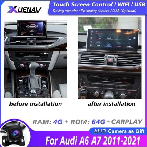 Car Autoradio stereo for Audi A6 A7 2011-2021 Android Auto Audio Multimedia Player GPS Navi Head Unit HD Touch Screen player