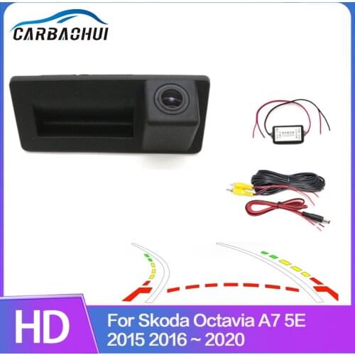 CCD HD Car Rear View Camera For Skoda Octavia A7 5E 2015 2016 2017 2018 2019 2020 Superb MK3 Trunk Handle Camera backup camera