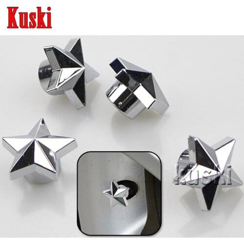4Pcs/Lot Car Star Shaped Tire Valve Caps For Suzuki Swift Grand Vitara SX4 Vitara 2016 Jimmy Lada Granta Kalina Priora Accessory